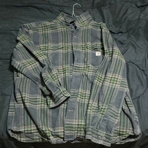 Carhartt Green and Gray Checkered Shirt